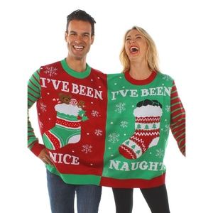 Tipsy Elves Naughty & Nice Ugly Christmas Sweater Tipsy Elves Naughty & Nice Ugly Christmas Sweater